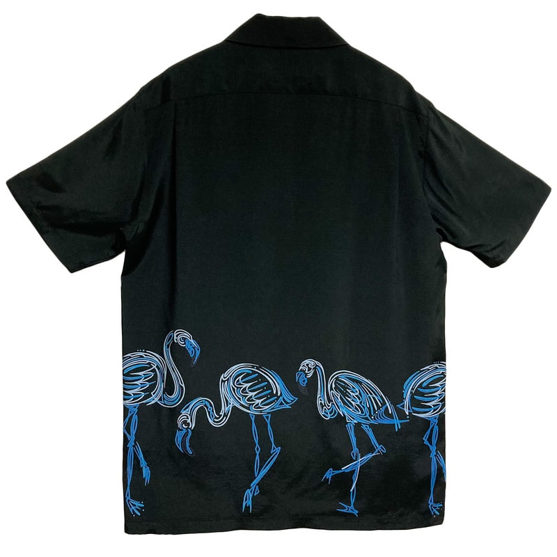 アロハブロッサム ALOHABLOSSOM ALOHA SHIRTS “FLAMINGO”/ BLUE