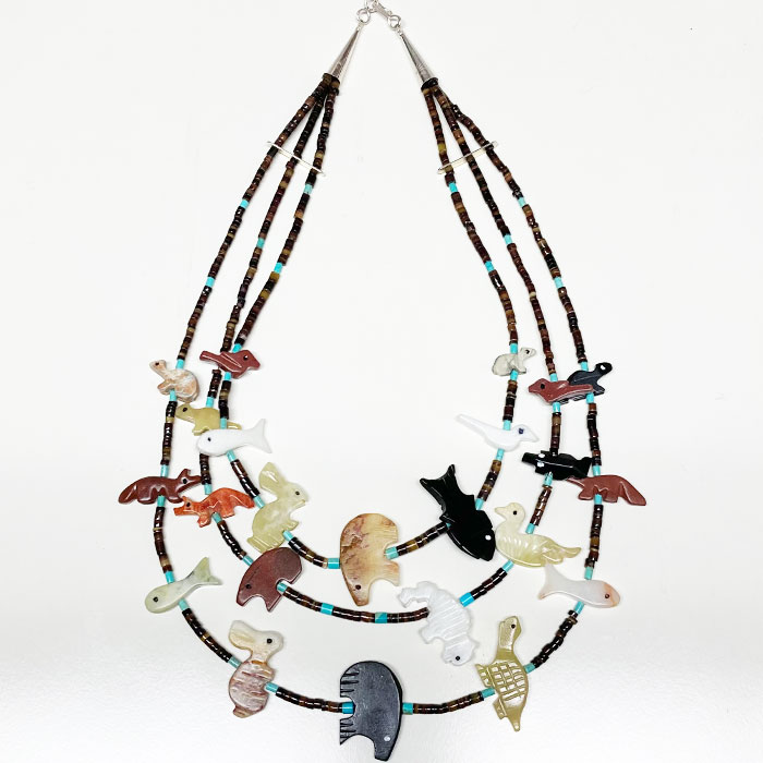 新品ズニ族Zuni インディアンジュエリーフェティッシュバッファロー