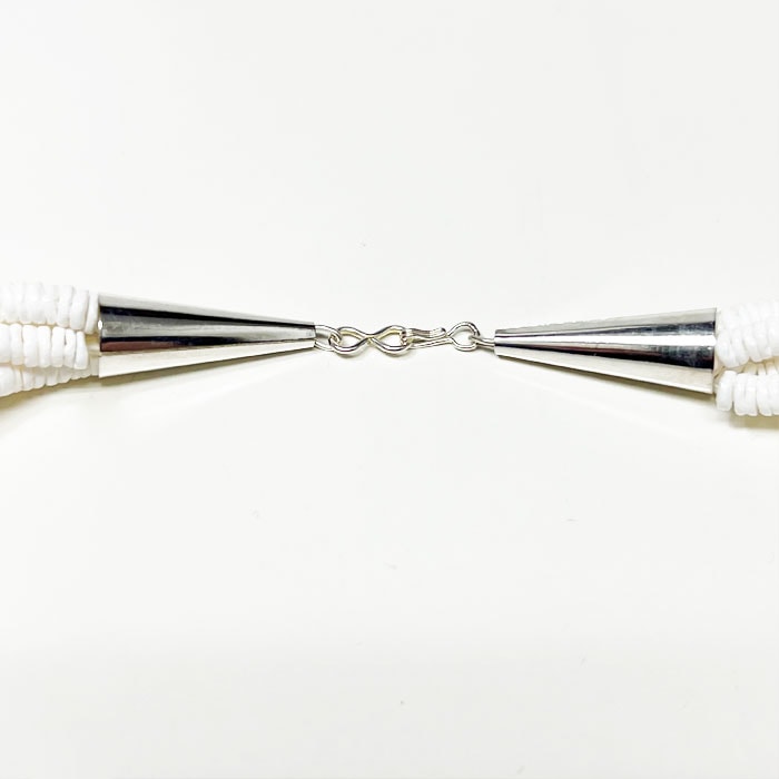 インディアンジュエリー サントドミンゴ族 5連 ホワイトシェル ヒシ