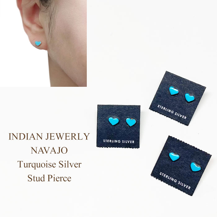 Navajo Sterling ピアス　シルバー925 ターコイズ インディアンジュエリー アメリカ ナバホ族 ハンドメイド