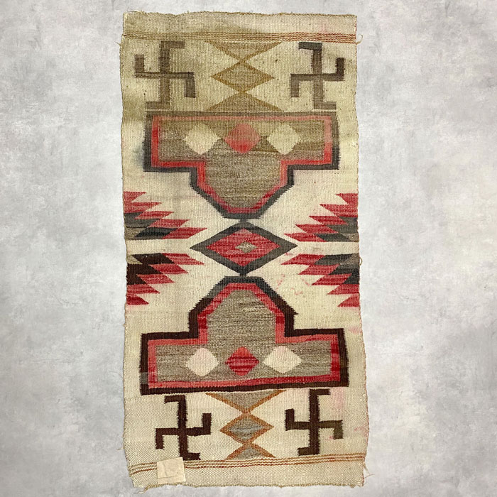 NAVAJO HANDWOVEN DOUBLE SADDLE BLANKET CIRCA 1900 