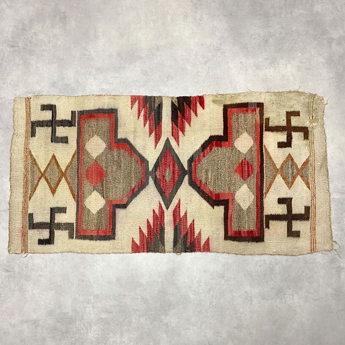 ナバホ ラグ Navajoヴィンテージvintage NAVAJO HANDWOVEN DOUBLE SADDLE BLANKET CIRCA 1900 