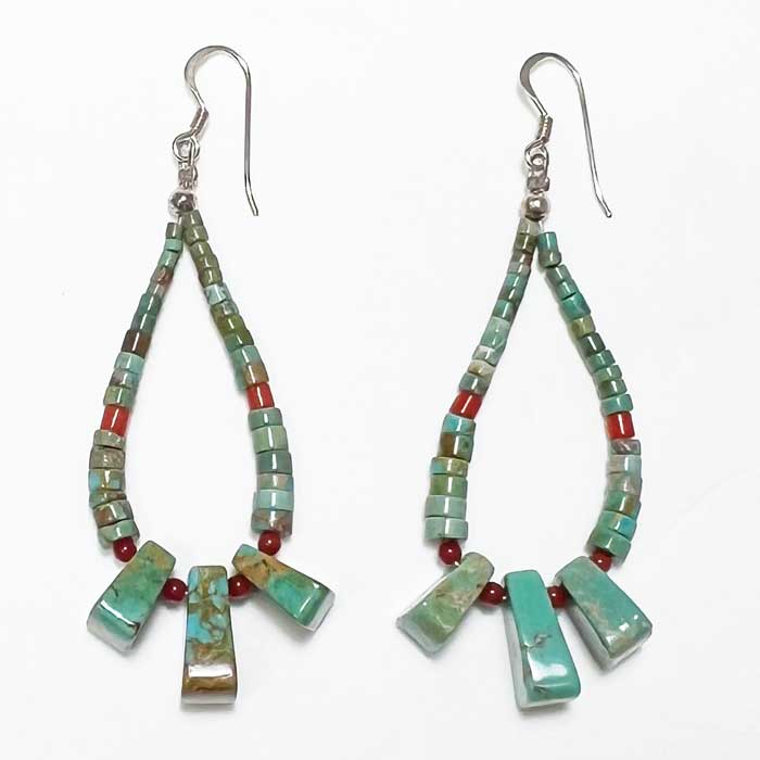 インディアンジュエリー サントドミンゴ族 グリーン ターコイズ ヒシ