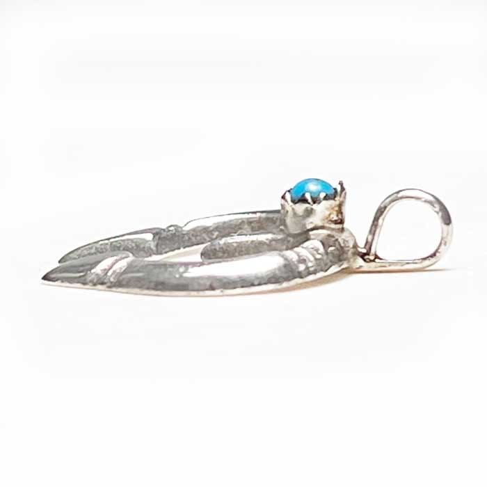 ナバホ族 インディアンジュエリー ペンダントトップ シルバー925 コンチョ インディアンジュエリー ナバホ族 キングマンターコイズ