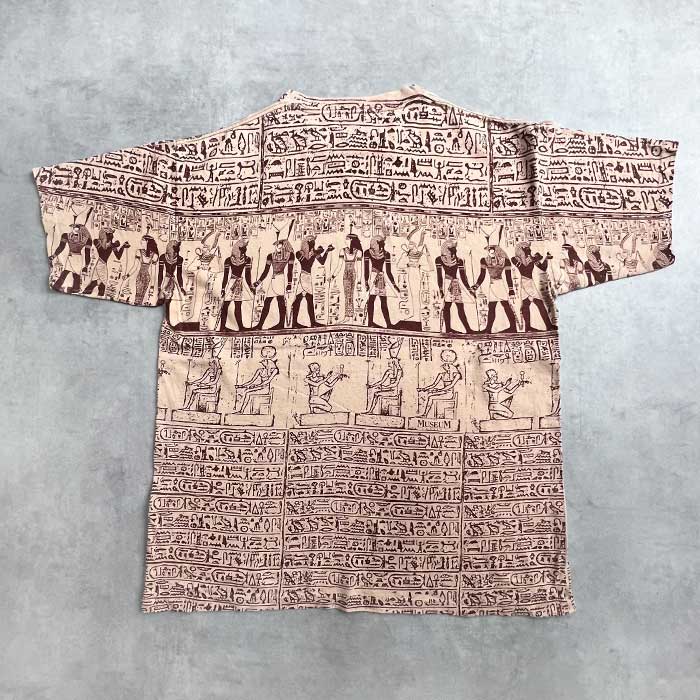 90's WILNWOOD PRODUCTION ALL OVER PRINT EGYPTIAN T-Shirts Made in