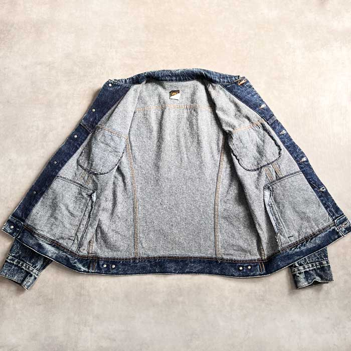 80's Lee 220-8548 CHEMICAL WASH DENIM JACKET SIZE M 80年代 リー