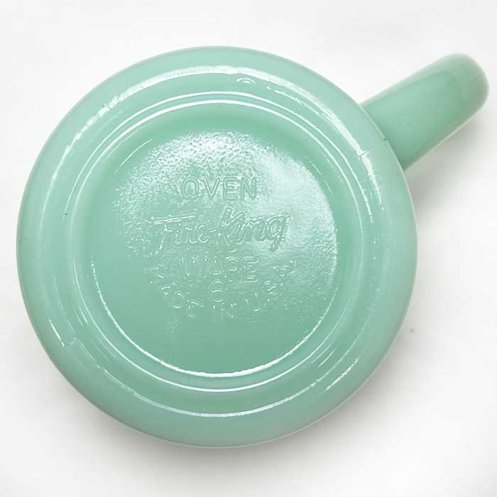 Vintage Anchor Hocking Fire King D-handle Mug Jade-ite Made in USA
