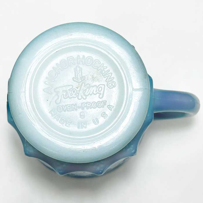 Vintage 60's Anchor Hocking Fire King Kimberly Mug BLUE Made in