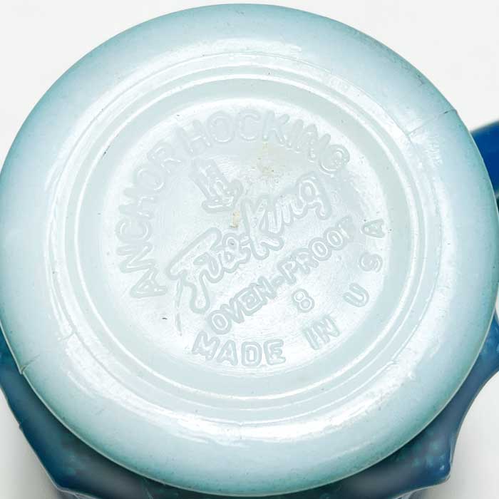 Vintage 60's Anchor Hocking Fire King Kimberly Mug BLUE Made in