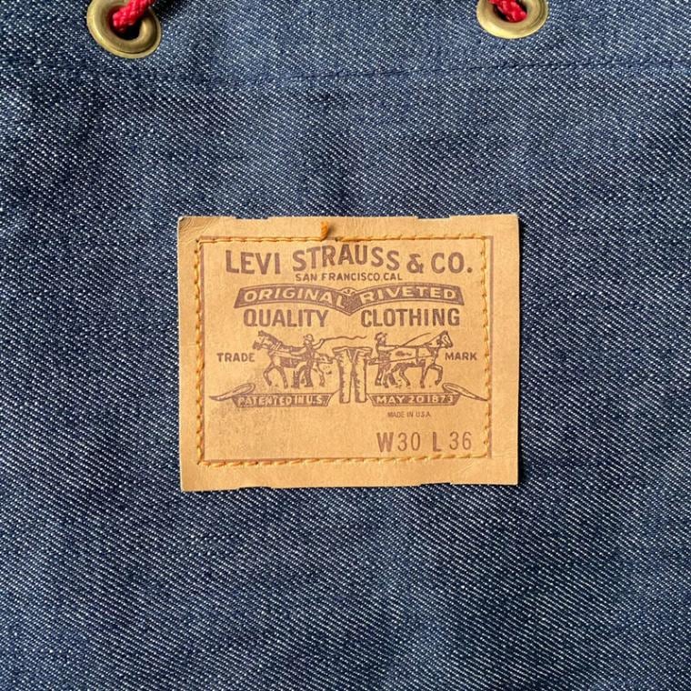70's Levi's ADVERTISING DENIM BAG ORANGE TAB Made in USA