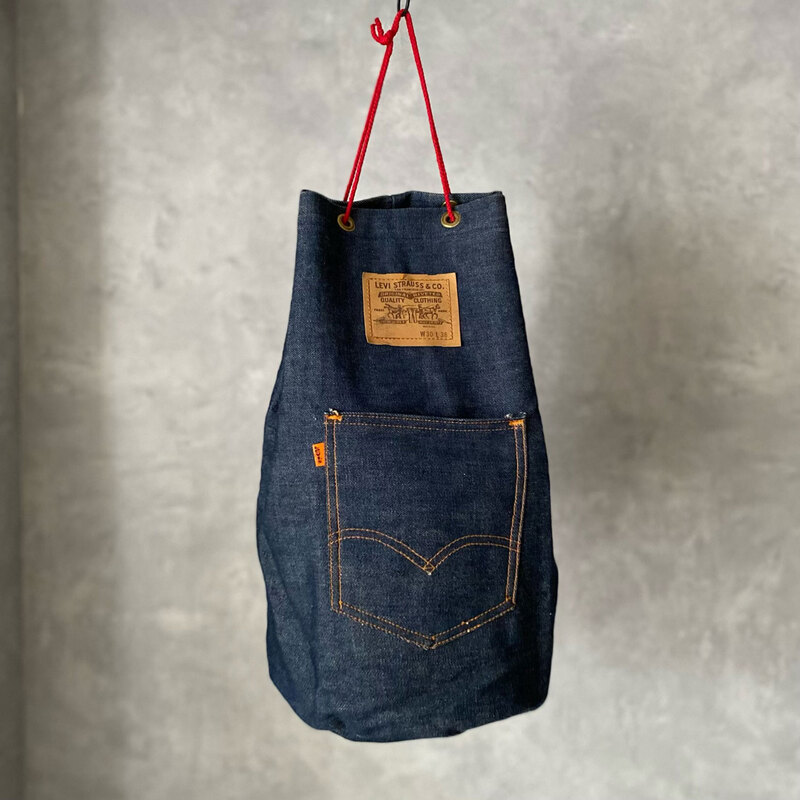70's Levi's ADVERTISING DENIM BAG ORANGE TAB Made in USA