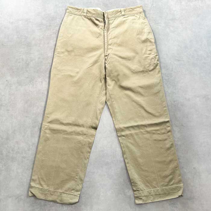 60's U.S ARMY ZIP CHINO TROUSERS W36/L31 60年代 アメリカ陸軍