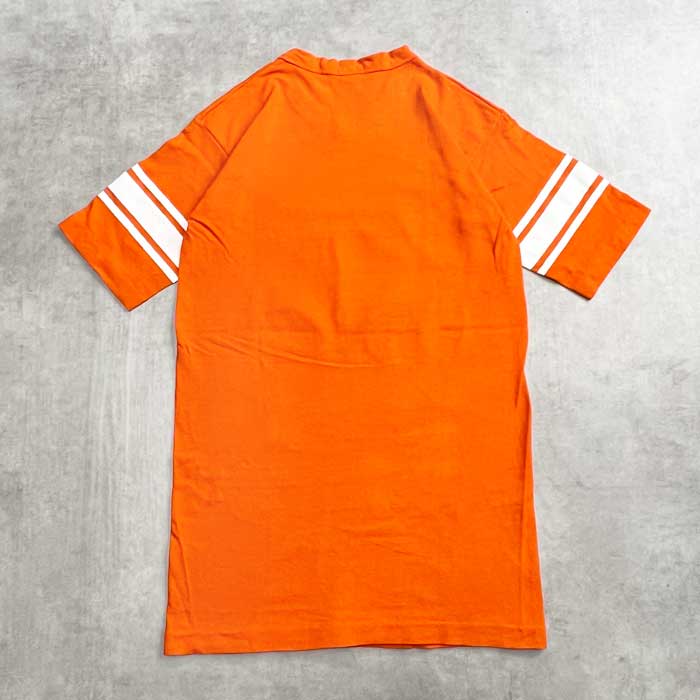 70's CHAMPION FOOTBALL T-SHIRTS L/ORANGE Made in USA 70年代