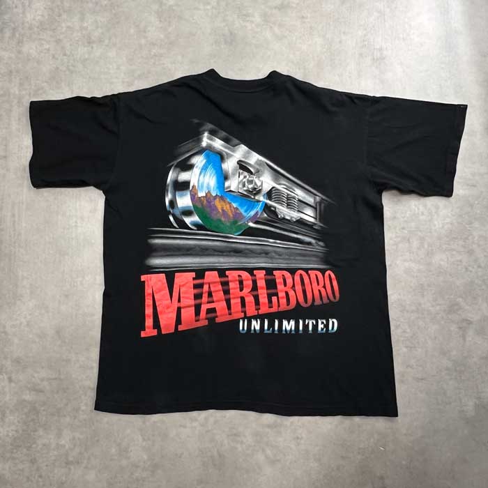 90's MARBORO UNLIMITED T-SHIRTS BLACK/XL Made in USA 90年代