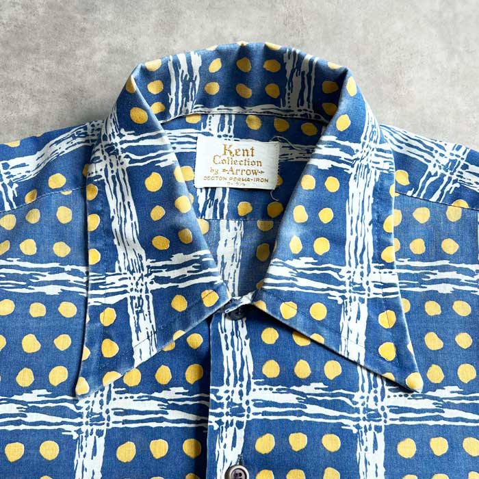 ケントアンドカーウェン KENT＆CURWEN シャツ 千鳥格子 長袖 胸ポケット 綿100% L ベージュカーキ ベージュ系×黒系 メンズ KENT \u0026 CURWENシャツ ジャケット kent\u0026curwen ケント