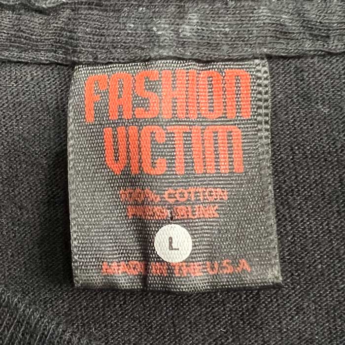 90'S FASHION VICTIM DEVIL T-SHIRTS BLACK/L Made in USA 90年代