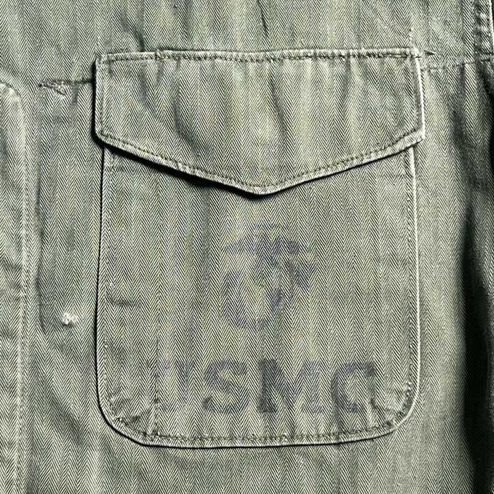 50s U.S.M.C P-53 HBT JKT 内ポケ ステンシル レア 50'S USMC P-53 HBT JACKET 50年代 アメリカ海兵隊 ヘリンボーン
