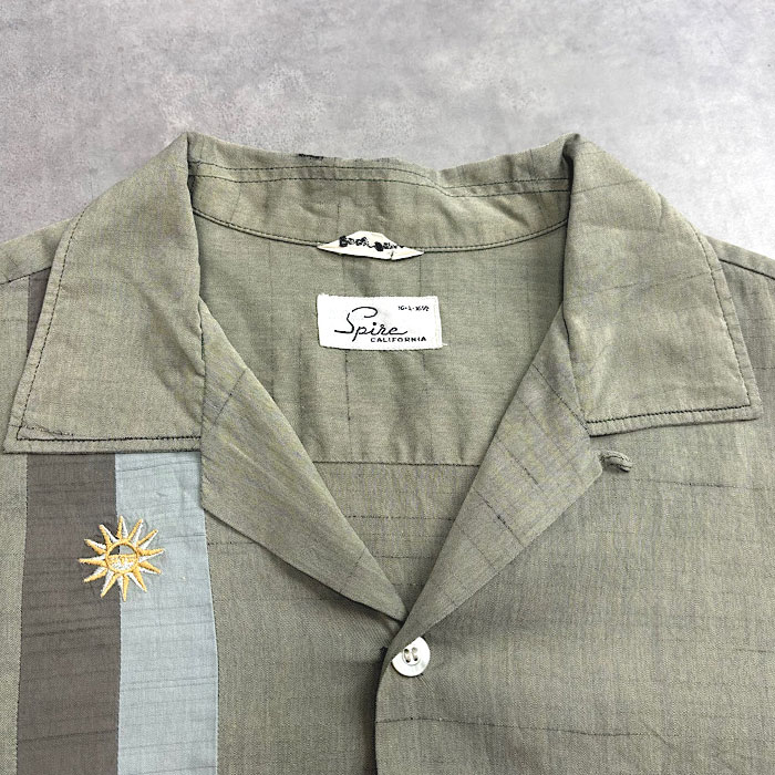 超可爱 CALIFORNIA SPIRE 50-60'S OPEN L SHIRTS SLEEVE SHORT COLLAR トップス