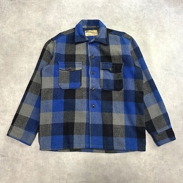 60S CHIPPEWA WOOLENS ブロックチェック スポーツジャケット 60S CHIPPEWA WOOLENS ブロックチェック スポーツジャケット