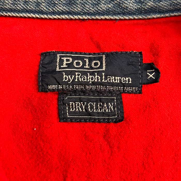 90'S POLO by Ralph Lauren Denim Swing Top Made in USA XL 90年代