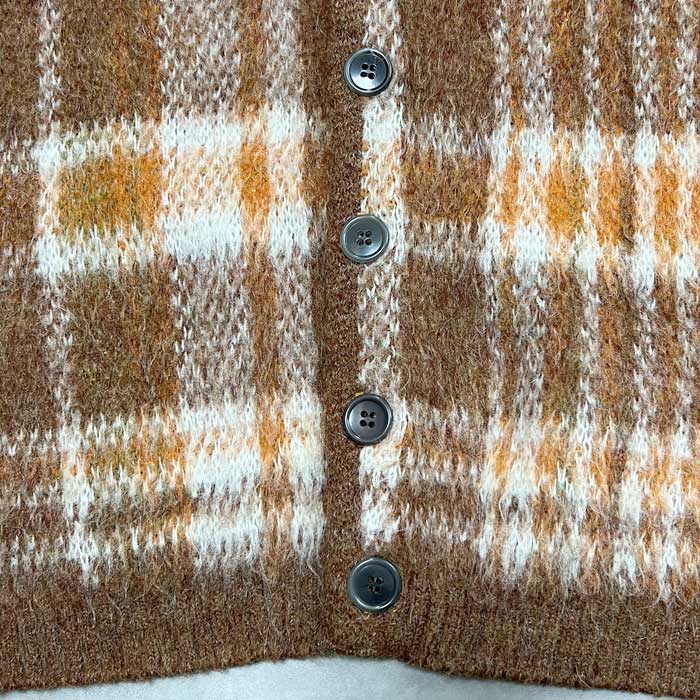 60s vintage mohair cardigan ブラウン Vintage 60s Penny's Towncraft Mohair Cardigan Sweater Size