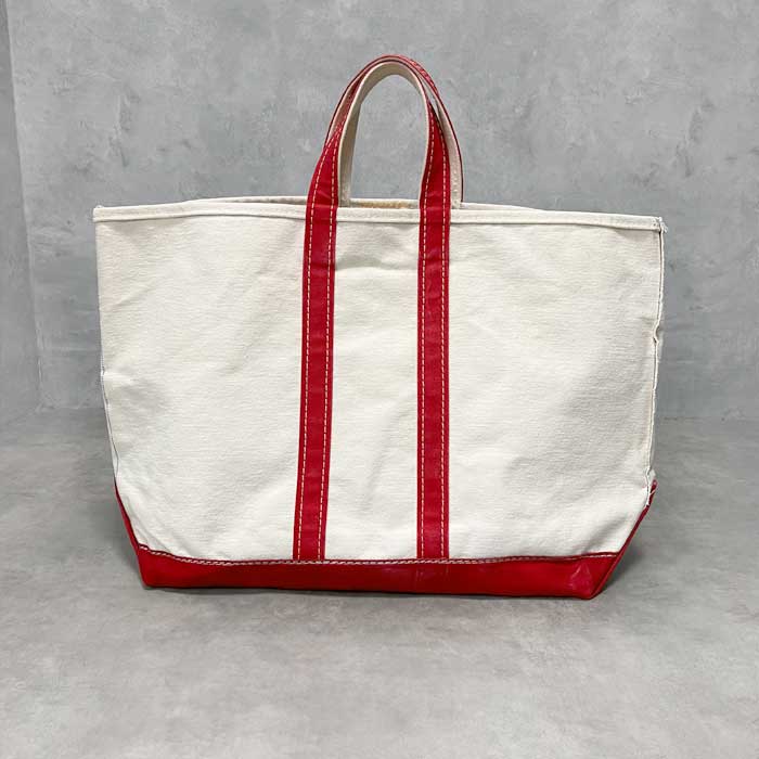 80'S L.L.BEAN TOTE BAG Made in USA RED/NATURAL 80年代 L.L.Bean
