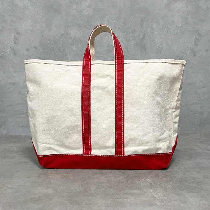 80'S L.L.BEAN TOTE BAG Made in USA RED/NATURAL 80年代 L.L.Bean