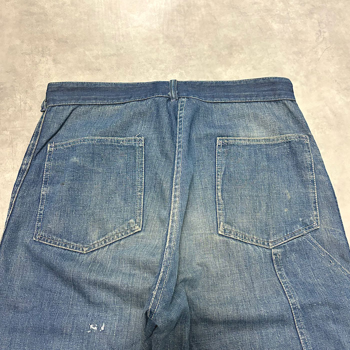 40s BILT-WELL ペインターパンツ 白 ビルトウェル ヴィンテージ 40's BILT-WELL Double Knee Denim Painter Pants W31.5L28 40年代