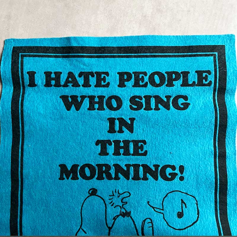 70'S PEANUTS Felt Pennant SNOOPY & WOODSTOCK/BLUE 70年代