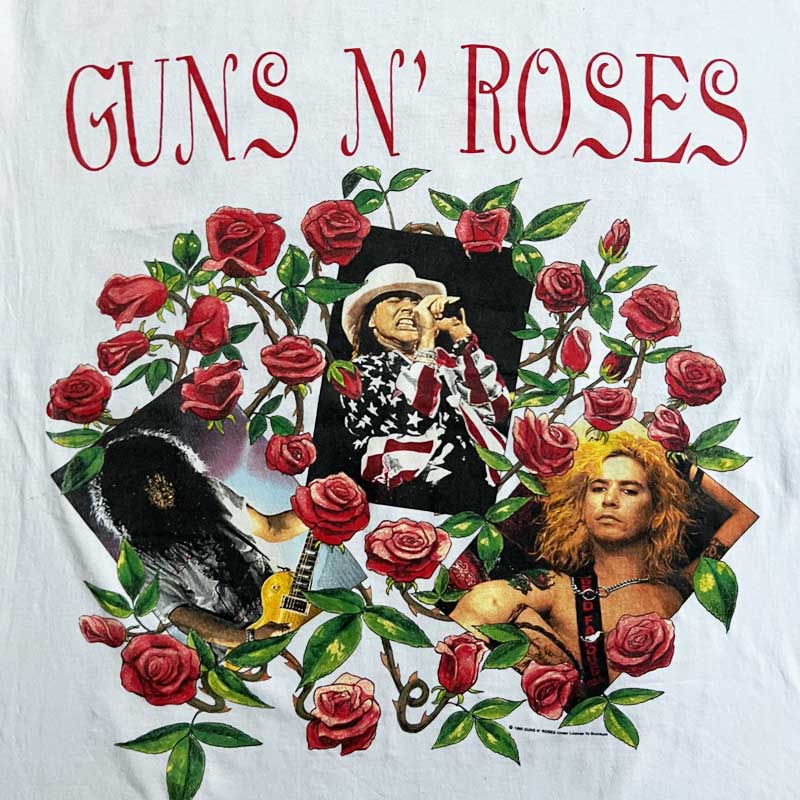 希少 90s GUNS N' ROSES ガンズアンドローゼズ ツアー Tee ガンズ アンド ローゼス Tシャツ Guns N' Roses Paradise City Label