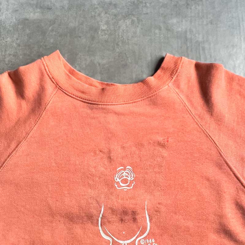 60'S MONSTER PRINT Vintage Sweat Shirts ORANGE 60年代