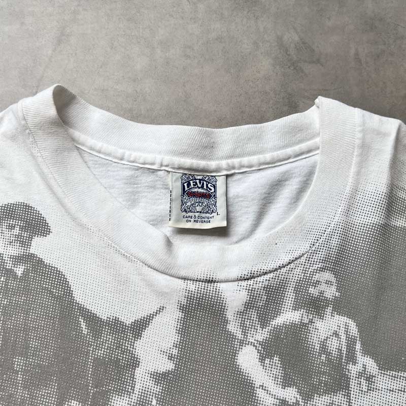90s Levi's リーバイス 大判プリント Tシャツ USA製 Levi's - 90s USA製 ☆ リーバイス アート プリント 半袖 T