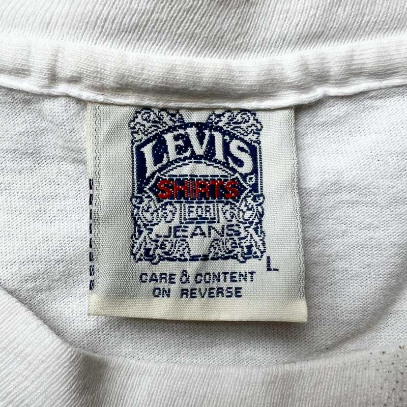 Levi's - レア USA製 90S リーバイス Levi's Tシャツ US M 両面 90'S Levi's All-Over-Print T-Shirts Made in USA WHITE/L 90
