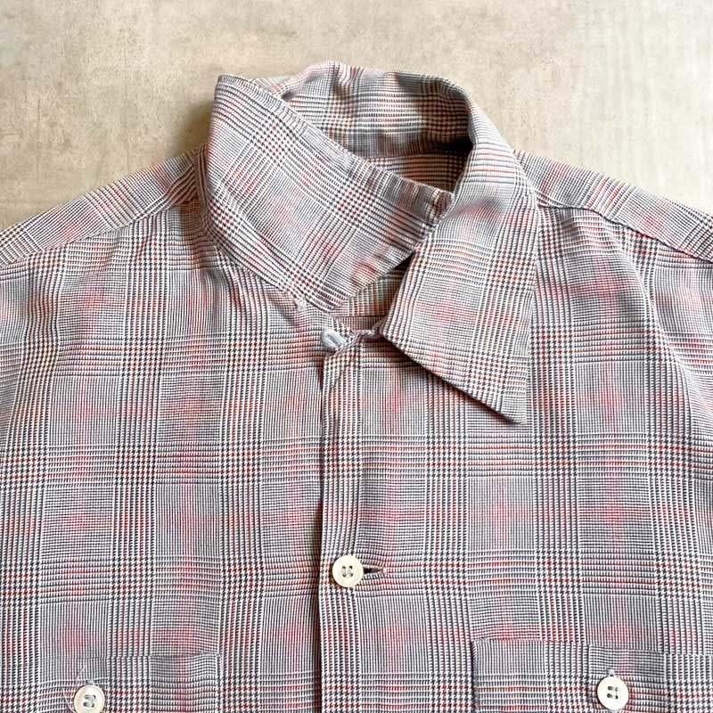 50'S MANHATTAN University Flannel Open Collar Long Sleeve Shirts