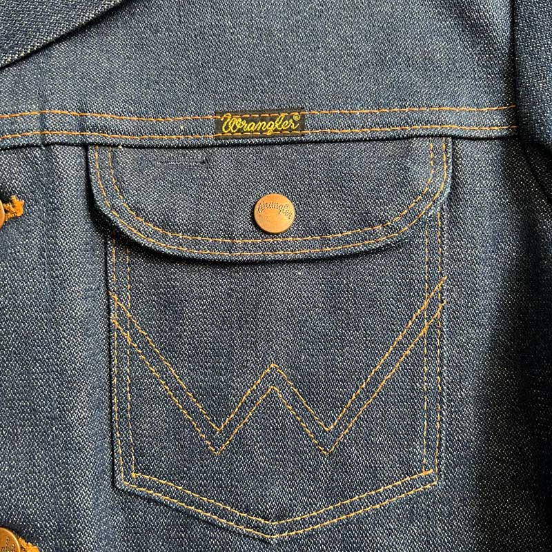 80'S Wrangler 74136NV 14oz Denim Jacket Dead Stock Made in