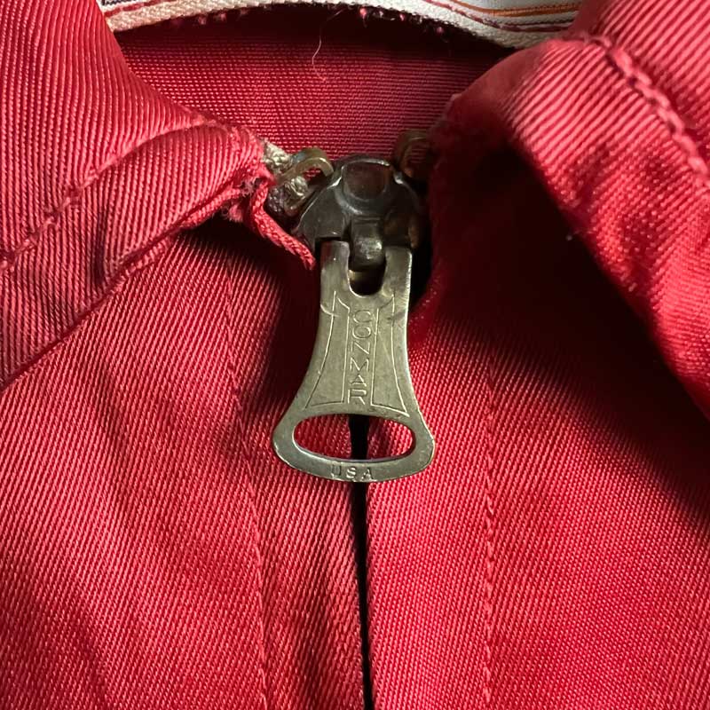 40'S CAMPUS SATIN LOBO Jacket RED 40年代 ヴィンテージ キャンパス