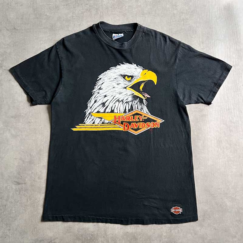 両面 HARLEY DAVIDSON ハーレーダビッドソン Tシャツ イーグル 激レア☆US輸入】ハーレーダビッドソン両面プリントTシャツ