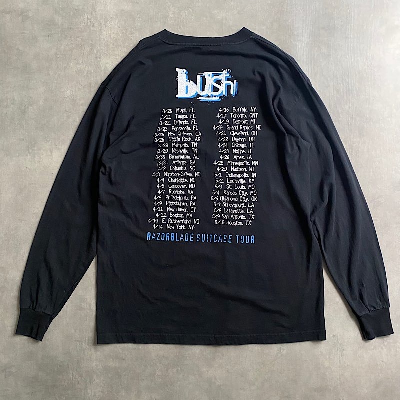 90's BUSH RAZORBLADE SUITCASE TOUR L/S T-SHIRTS MADE IN USA 90年代 ブッシュ ...