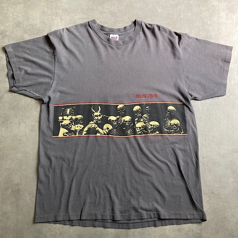90's THE ROLLING STONES Voodoo Lounge Skull T-Shirts Made in USA