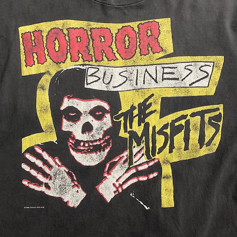 90's MISFITS Horror Business T-shirts Made in USA BLACK/L 90年代