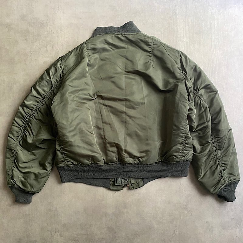 80'S USAF MA-1 MIL-J-8279F Flight Jacket LARGE フライト グランド