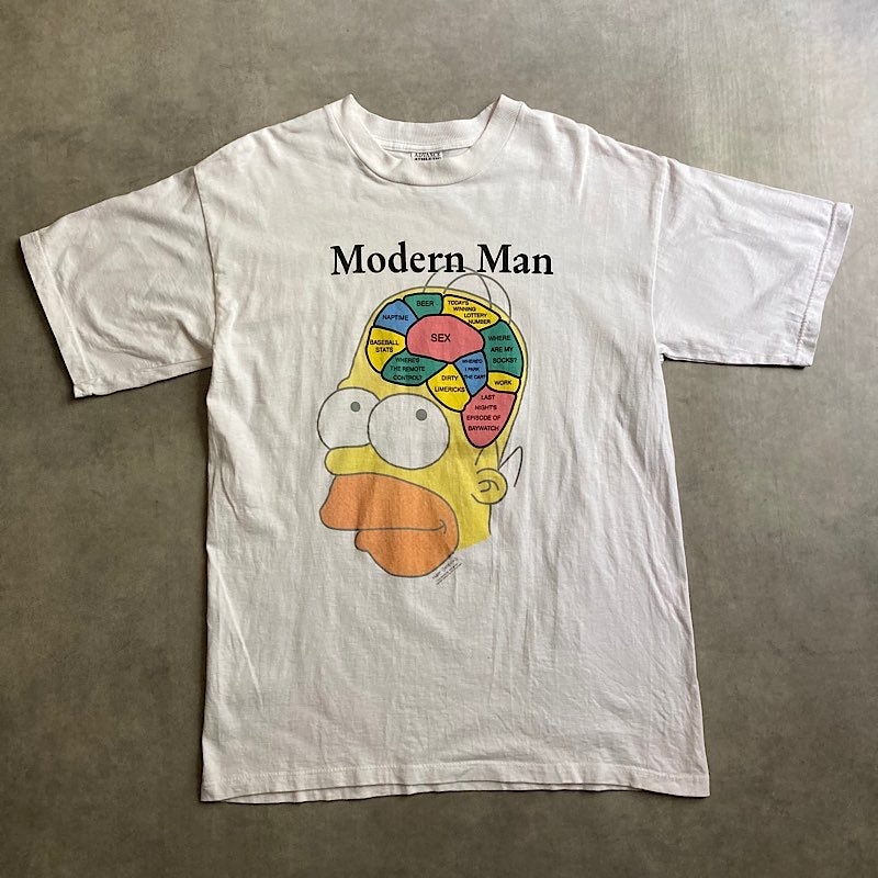 90s メキシカンブート　マーティンロペス　シンプソンズ　tシャツ 90's SIMPSONS Modern Man T-shirts Made in USA WHT/L 90年代