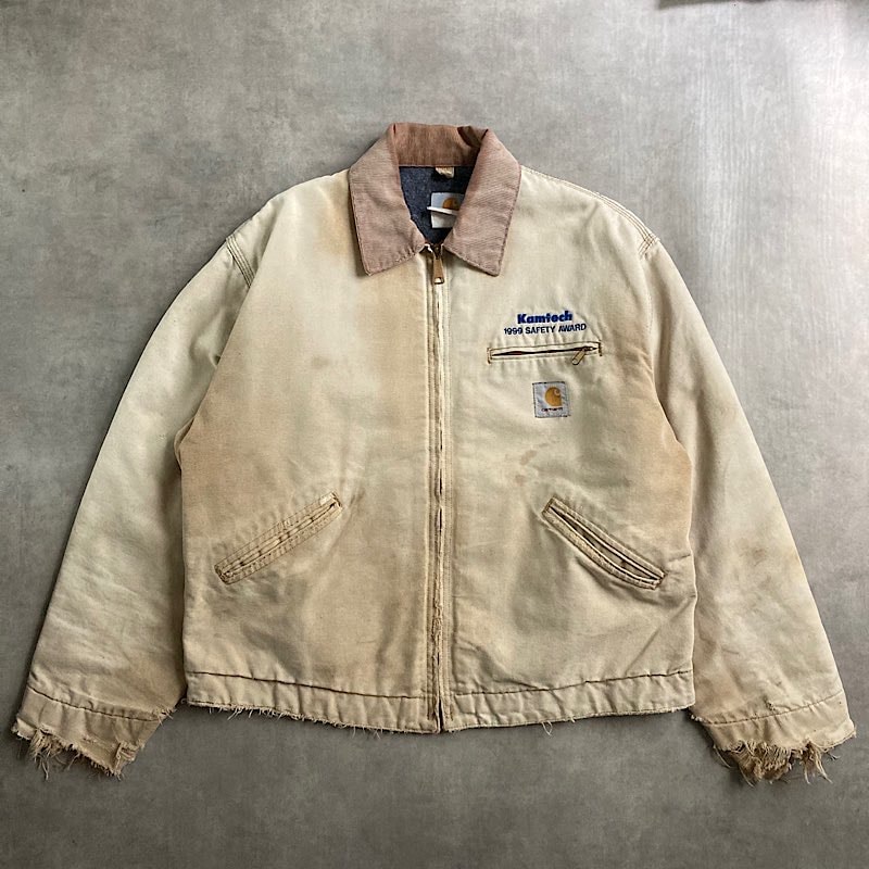 80's CARHARTT Detroit Jacket Sun Fade Made in USA BROWM/46 80年代