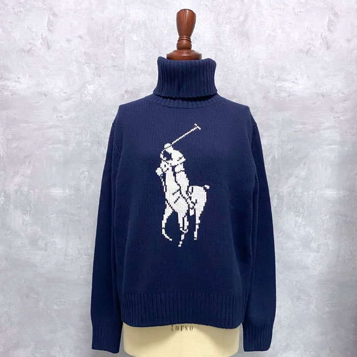 ポロ ラルフローレン レディース ビッグポニー タートルネック ニット
