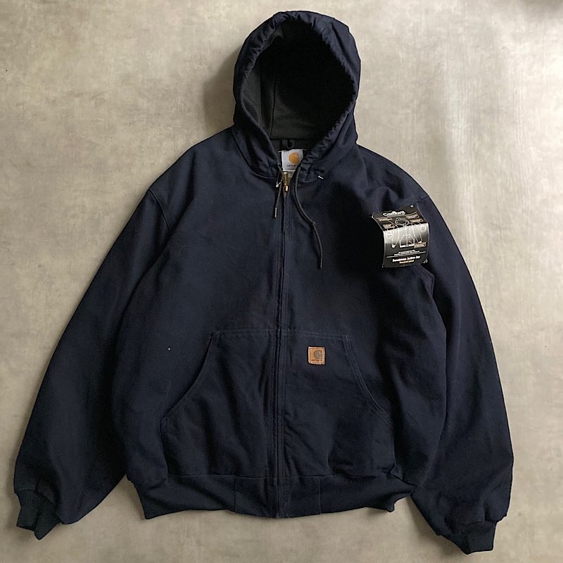 carhartt アクティブパーカー ジャケットDEAD STOCK 00's CARHARTT Active Jacket Dead Stock NAVY/XL Made in Mexico 2000