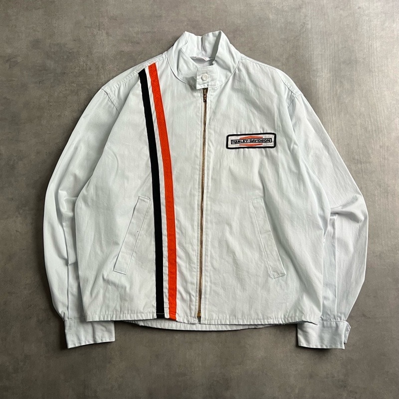 60'S CHAMPION Harley Davidson Racing Jacket WHITE/M 60年代