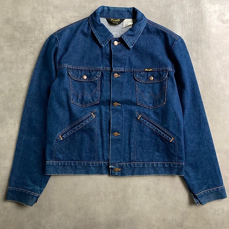 80sVintage　WRANGLER74126NV デニムジャケットUSA製 80's WRANGLER 74126 NV Denim Jacket Made in USA/44 80年代