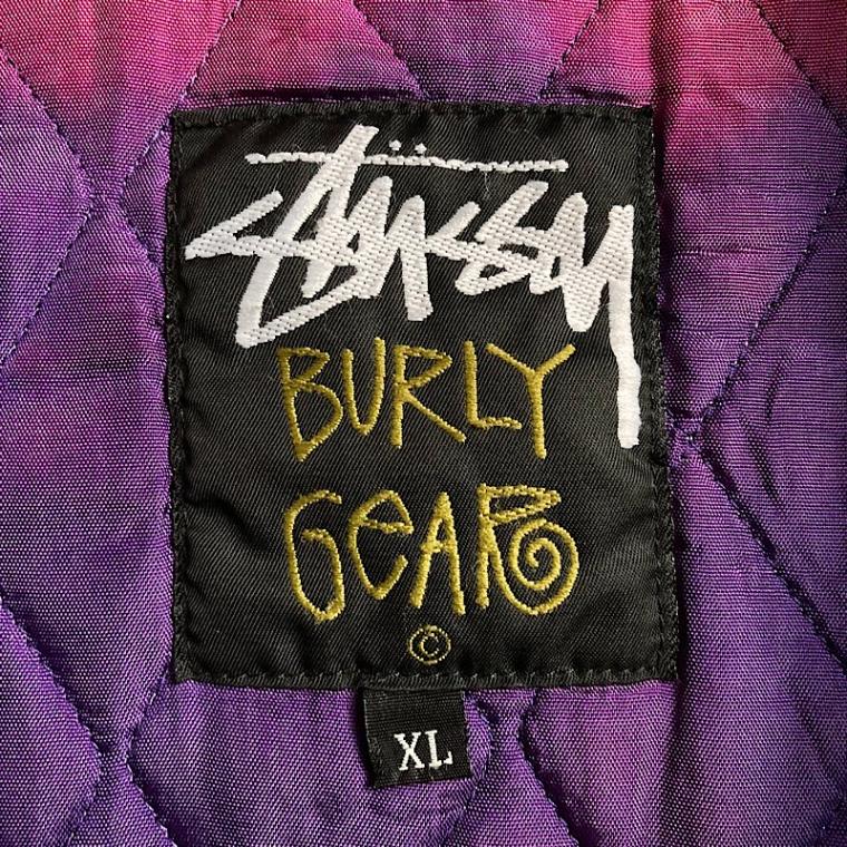 80's～ STUSSY BURLY GEAR WOOL COAT PURPLE/XL 80年代～ ステューシー