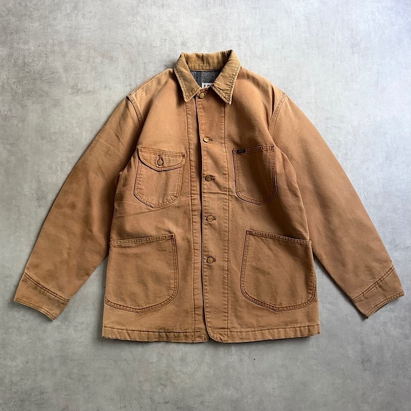 70's Lee BROWN DUCK Blanket Lined Denim Chore Jacket Made in USA