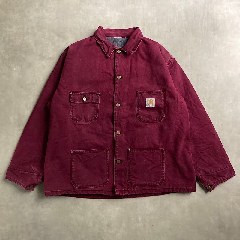 ジャケット・アウター 90s carhartt chore coat red ジャケット・アウター 90s carhartt chore coat red Rare Vintage